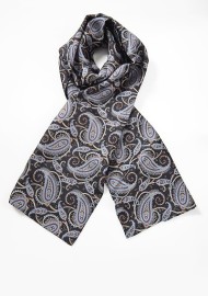 Bold Paisley Print Silk Scarf