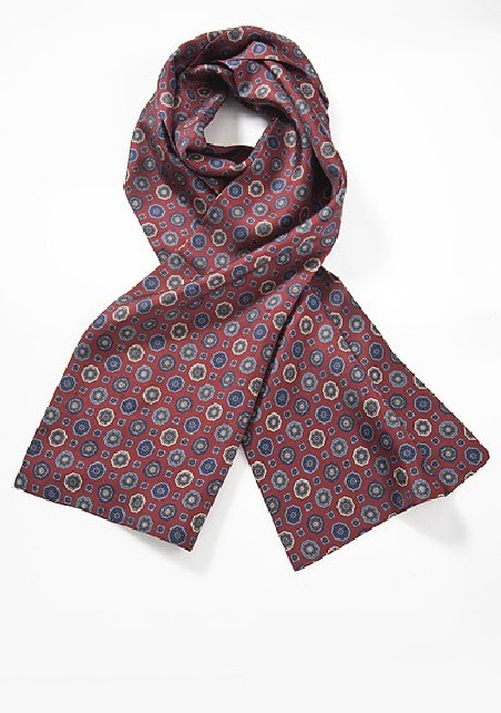 Medallion Print Silk Scarf