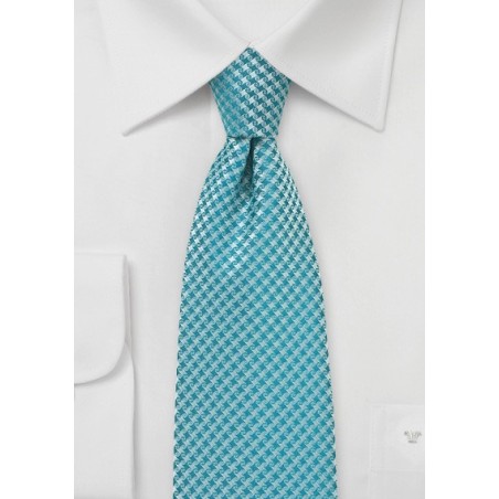 Micro Check Tie in Tropical Green