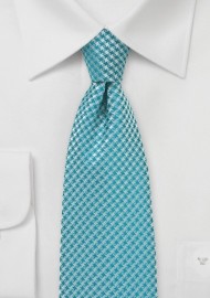 Micro Check Tie in Tropical Green