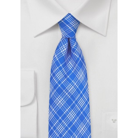 Horizon Blue Tie with Modern Checks