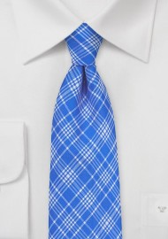 Horizon Blue Tie with Modern Checks