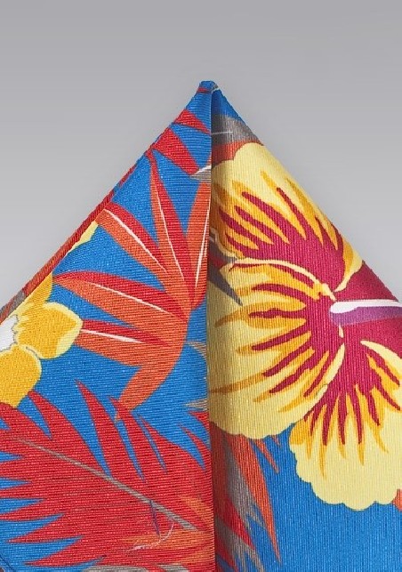Tropical Silk Pocket Square