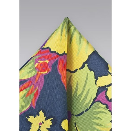 Fun Summer Floral Pocket Square