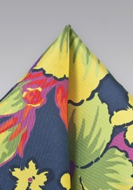 Fun Summer Floral Pocket Square