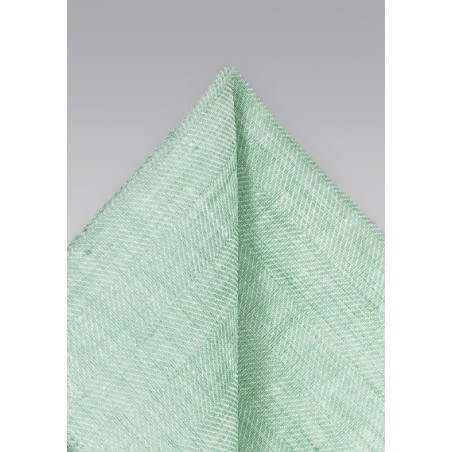 Linen Pocket Square in Vintage Green
