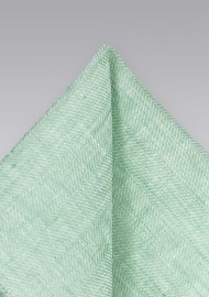 Linen Pocket Square in Vintage Green