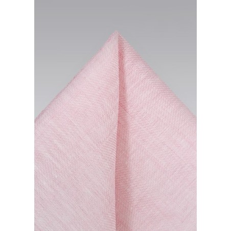 Petal Pink Linen Pocket Square