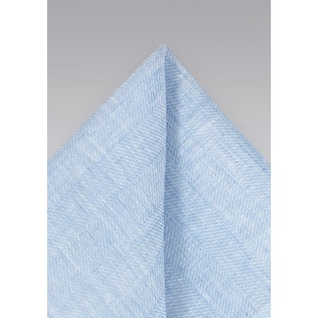 Light Blue Linen Pocket Square
