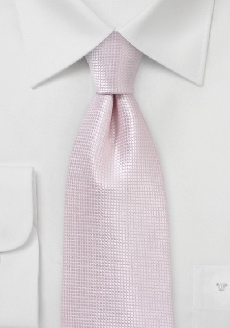 Extra Long Wedding Tie in Blush Pink