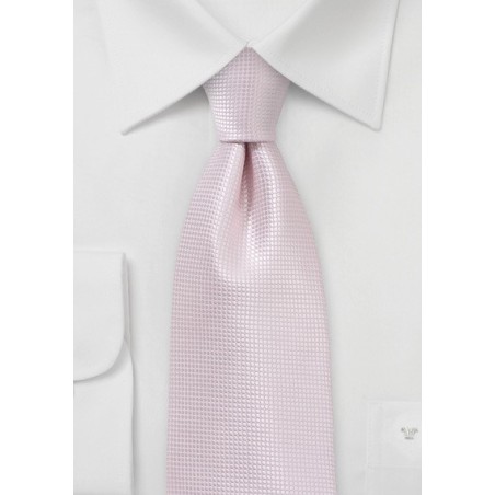 Extra Long Wedding Tie in Blush Pink
