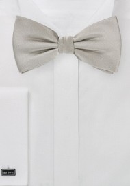 Satin Finish Silver Bow Tie