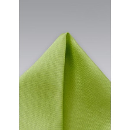 Bright Sage Green Silk Pocket Square