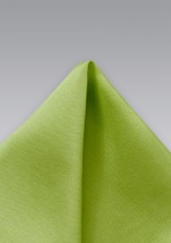 Bright Sage Green Silk Pocket Square
