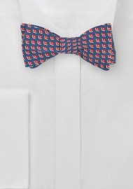 Retro Print Self Tie Bow Tie