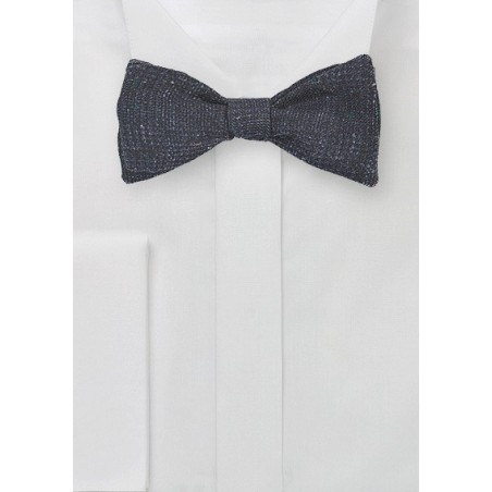 Midnight Blue Glen Check Wool Bow Tie