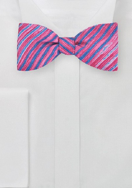 Tie Dye Bow Tie in Pink and Blue