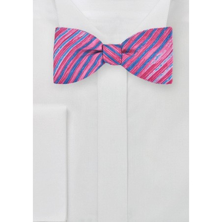 Tie Dye Bow Tie in Pink and Blue