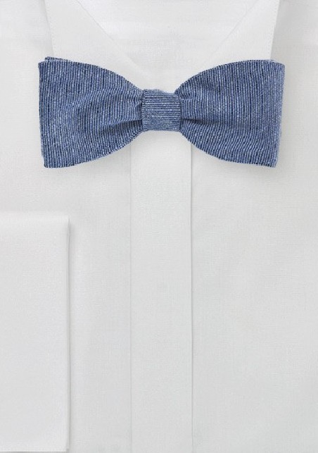Wool Bow Tie in Light Denim Blue