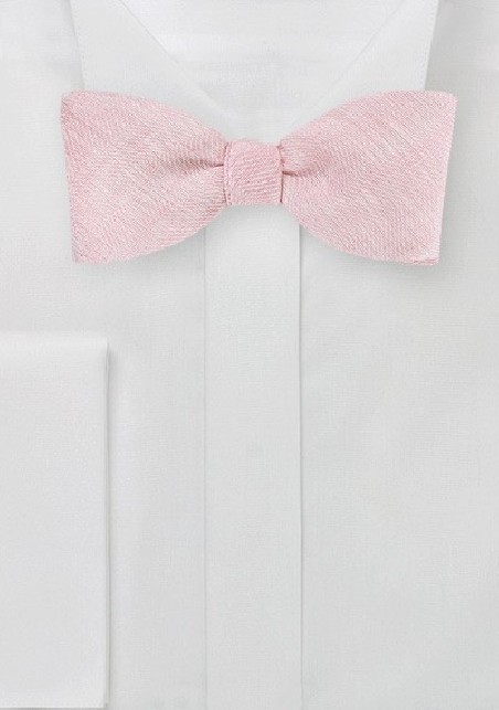 Linen Bow Tie in Petal Pink