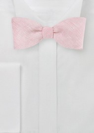 Linen Bow Tie in Petal Pink
