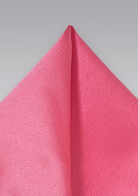 Neon Coral Colored Pocket Square