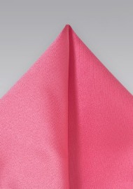 Neon Coral Colored Pocket Square