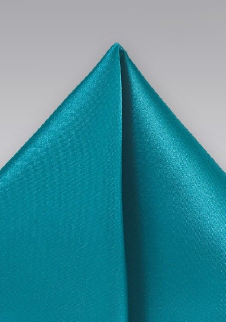 Peacock Blue Pocket Square