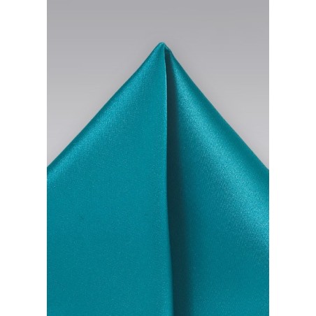Peacock Blue Pocket Square