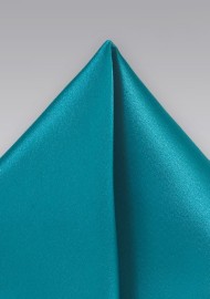 Peacock Blue Pocket Square