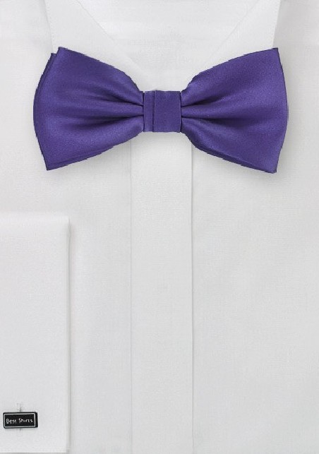 Solid Purple Mens Bow Tie