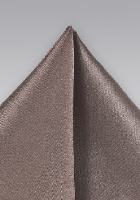 Latte Brown Mens Pocket Square