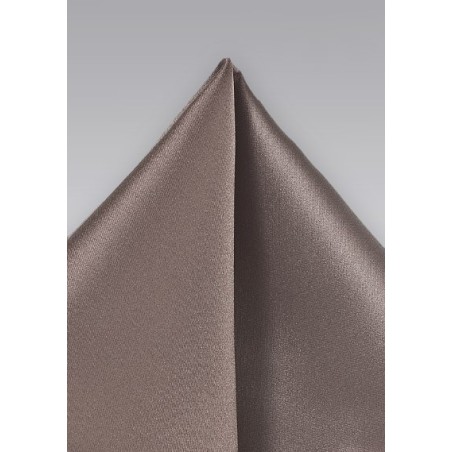 Latte Brown Mens Pocket Square