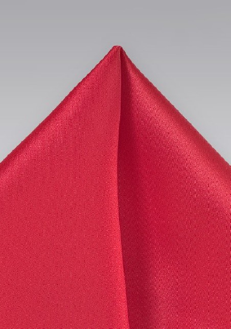 Poppy Red Mens Pocket Square