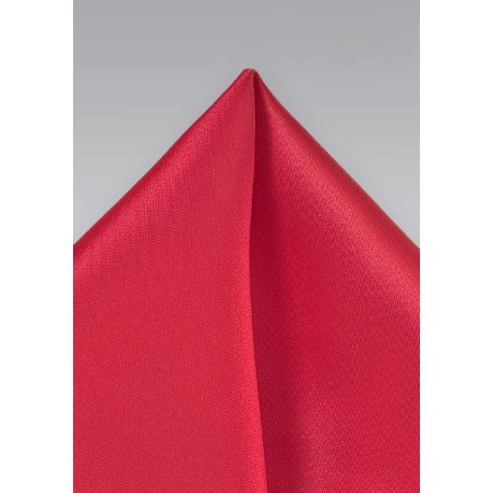 Poppy Red Mens Pocket Square