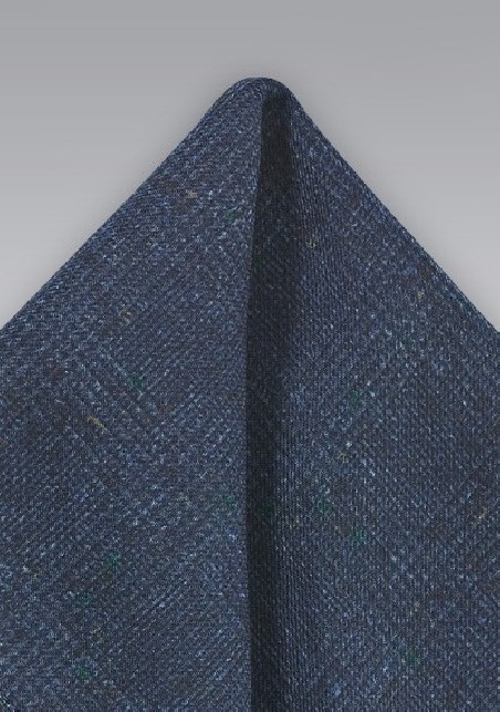 Glen Check Pocket Square in Blue and Teal