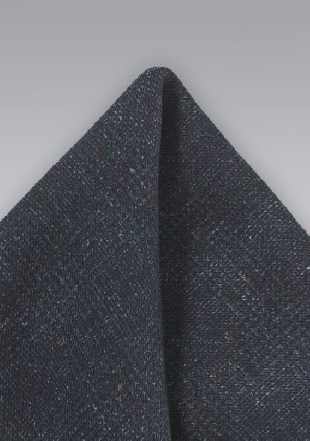Midnight Blue Wool Pocket Squre