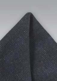 Midnight Blue Wool Pocket Squre