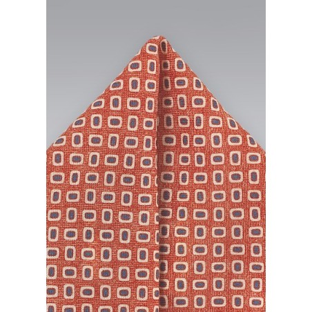 MOD Print Wool Pocket Square