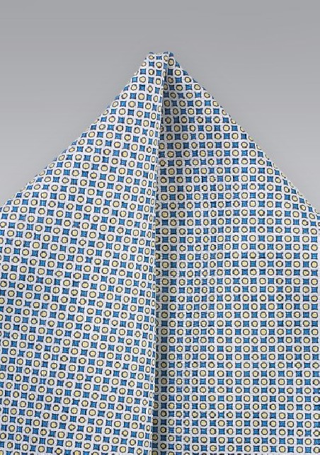 Graphic Print Silk Pocket Square