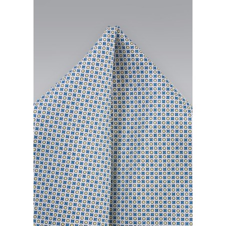 Graphic Print Silk Pocket Square