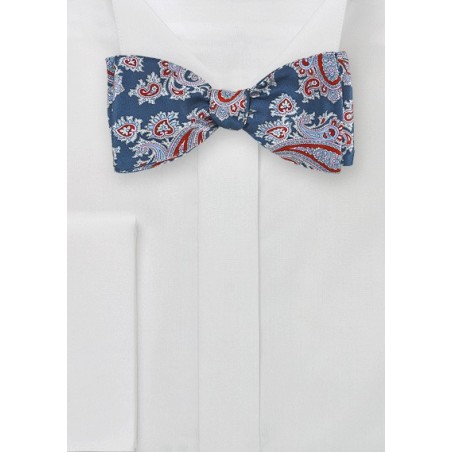 Elegant Paisley Bow Tie in Silk