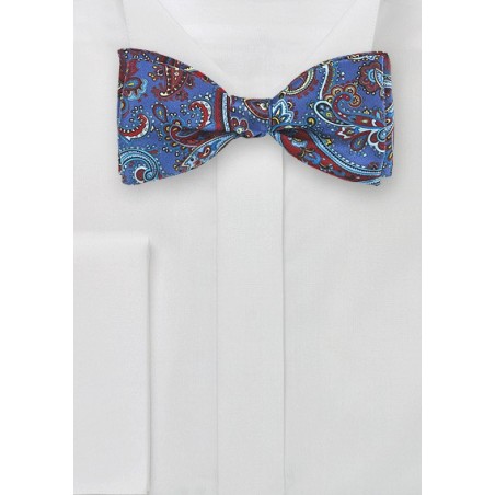 Paisley Bow Tie in Purple and Red