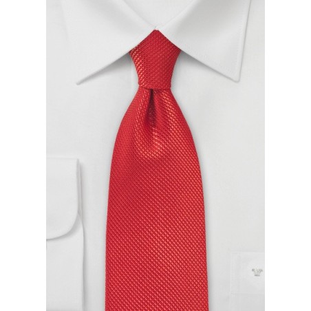 Persimmon Red Silk Tie for Kids
