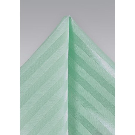 Pistachio Striped Pocket Square
