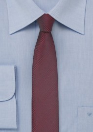 Super Skinny Tie in Cordovan Red