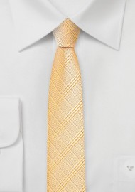 Trendy Skinny Tie in Golden Peach