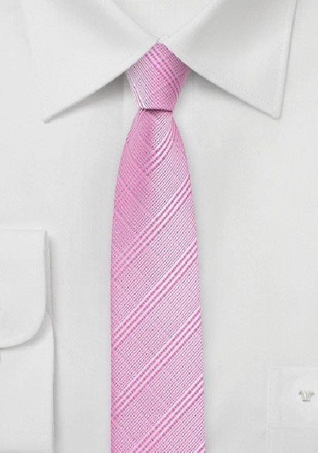 Bright Pink Skinny Tie