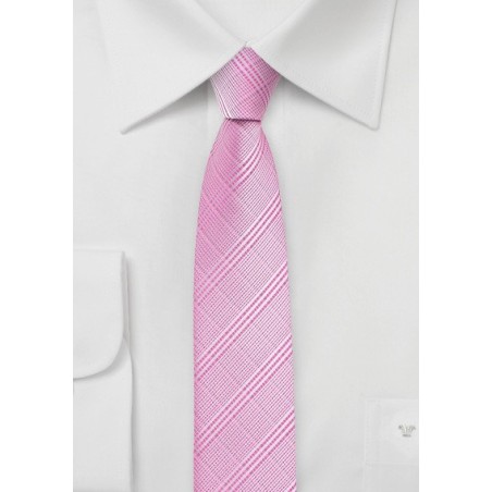 Bright Pink Skinny Tie