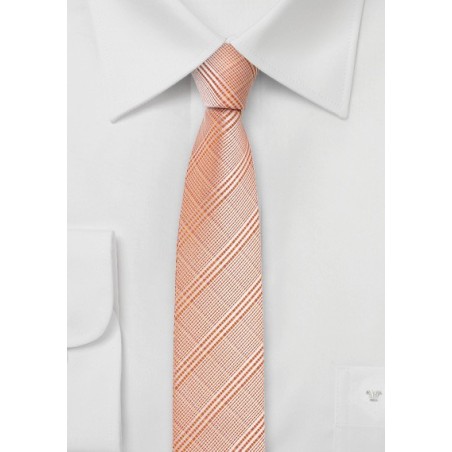 Skinny Tie in Pastel Orange